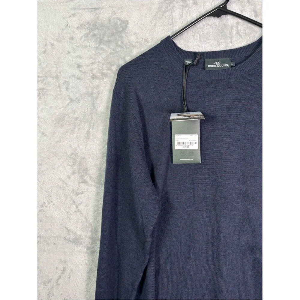 NWT Rodd & Gunn Navy Men’s Cashmere Wool Blend Sweater Size Large